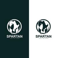 spartaans krijger logo gemakkelijk illustratie silhouet vector ontwerp