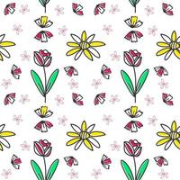 tulp bloemen naadloos patroon voor achtergrond, textiel, print vector