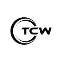 tcw brief logo ontwerp, inspiratie voor een uniek identiteit. modern elegantie en creatief ontwerp. watermerk uw succes met de opvallend deze logo. vector