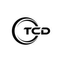 tcd brief logo ontwerp, inspiratie voor een uniek identiteit. modern elegantie en creatief ontwerp. watermerk uw succes met de opvallend deze logo. vector