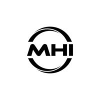 mhi brief logo ontwerp, inspiratie voor een uniek identiteit. modern elegantie en creatief ontwerp. watermerk uw succes met de opvallend deze logo. vector