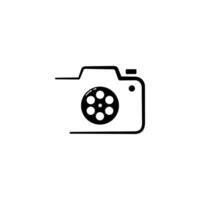 foto camera silhouet. camera logo icoon vector sjabloon