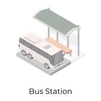 lokaal busstation vector