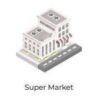 supermarkt gebouw vector