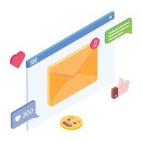 E-mail notificaties vector