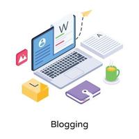 bloggen webinhoud vector