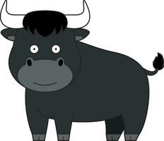 schattig tekenfilm vector illustratie van een stier