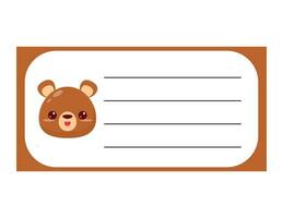 ontwerp van de Pagina's van de wekelijks en dagelijks kinderen planner. schattig teddy beer. checklist lay-out voor dagboek, kladblok vector