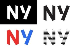 nieuw york stad belettering slogan. ny brieven voor het drukken Aan t overhemden, mokken en voor andere ontwerpen en het drukken projecten. vector