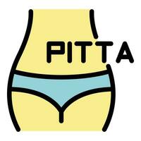 pitta eetpatroon icoon vector vlak