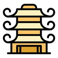 Chinese pagode icoon vector vlak