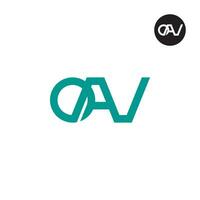 brief oav monogram logo ontwerp vector