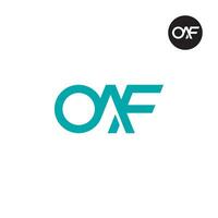 brief oaf monogram logo ontwerp vector