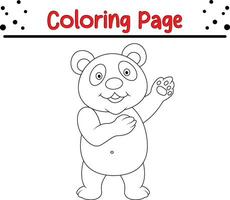 schattig beer kleur bladzijde voor kinderen. gelukkig dier kleur boek voor kinderen. vector