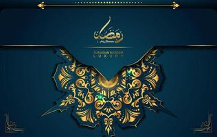 ramadan kareem in luxe stijl met arabische kalligrafie. vector