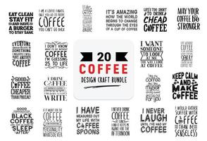 ambachtelijke ontwerpbundel met citaten over koffiebelettering.