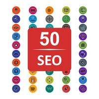 Set van Vector SEO Search Engine Optimization pictogrammen