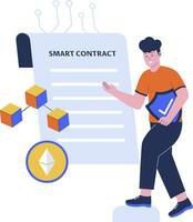 slim contract concept illustratie vector