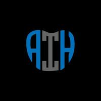 aih brief logo creatief ontwerp. aih uniek ontwerp. vector