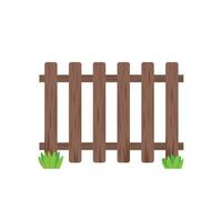 houten hek Aan wit, vector