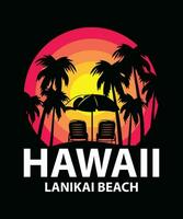 Hawaii Lanikai strand vector