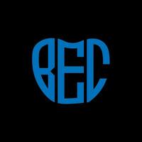 bec brief logo creatief ontwerp. bec uniek ontwerp. vector