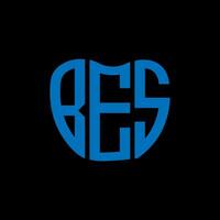 bes brief logo creatief ontwerp. bes uniek ontwerp. vector