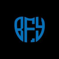bfy brief logo creatief ontwerp. bfy uniek ontwerp. vector