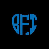 bfi brief logo creatief ontwerp. bfi uniek ontwerp. vector