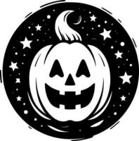 halloween - zwart en wit geïsoleerd icoon - vector illustratie