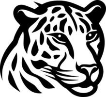 luipaard, zwart en wit vector illustratie