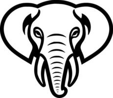 olifant - minimalistische en vlak logo - vector illustratie