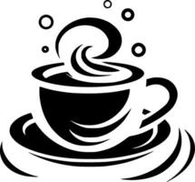 koffie - minimalistische en vlak logo - vector illustratie