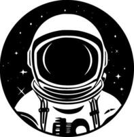 astronaut, minimalistische en gemakkelijk silhouet - vector illustratie