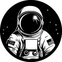 astronaut - minimalistische en vlak logo - vector illustratie