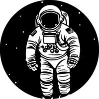 astronaut, minimalistische en gemakkelijk silhouet - vector illustratie