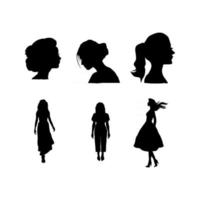 vrouw silhouet vectorillustratie vector