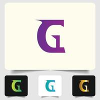 g letter logo modern abstract verloopontwerp vector