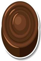 chocolade brownie sticker geïsoleerd op een witte achtergrond vector