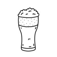 glas van bier geïsoleerd Aan wit achtergrond. alcoholisch drank. vector hand getekend illustratie in tekening stijl. perfect voor kaarten, menu, decoraties, logo, divers ontwerpen.