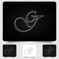 g letter logo modern abstract verloopontwerp vector