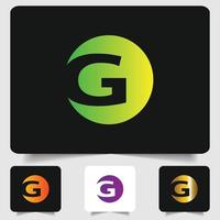 g brief logo abstract ontwerp vector