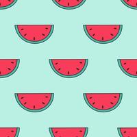 watermeloen plakjes naadloos herhaalpatroon vector