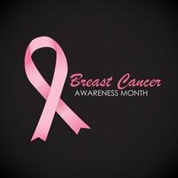 borstkanker bewustzijn roze lint vectorillustratie vector