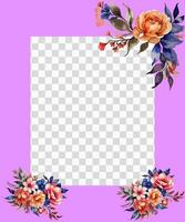 kader met bloemen en plaats voor uw tekst eps 10 vector het dossier inbegrepen met achtergrond. voorjaar kader met vlinder en madeliefje