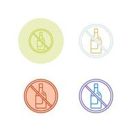 Nee alcohol vector icoon