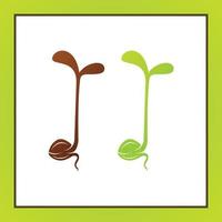 sprout eco logo, groene blad zaailing, groeiende plant abstract ontwerpconcept voor eco technologie thema. ecologie icoon vector
