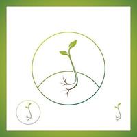 sprout eco logo, groene blad zaailing, groeiende plant abstract ontwerpconcept voor eco technologie thema. ecologie icoon vector