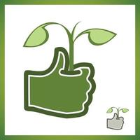 zorg voor plant lijn icoon. hand, vasthouden, jonge boom, blad. tuinieren concept. vectorillustratie kan worden gebruikt voor onderwerpen als groei, planten, ecologie vector