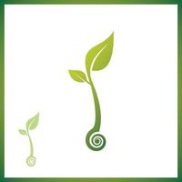 sprout eco logo, groene blad zaailing, groeiende plant abstract ontwerpconcept voor eco technologie thema. ecologie icoon vector